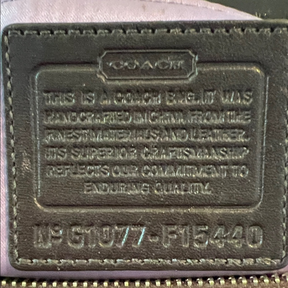 Coach Dark Brown Signature Shoulder Bag - Vintage 2000s - Picture 10 of 10